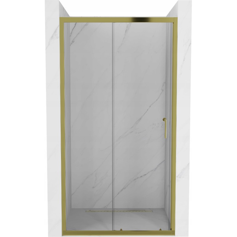 Mexen Apia drzwi prysznicowe rozsuwane 150 cm, transparent, złote - 845-150-000-50-00