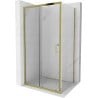 Mexen Apia kabina prysznicowa rozsuwana 90 x 80 cm, transparent, złota - 840-090-080-50-00