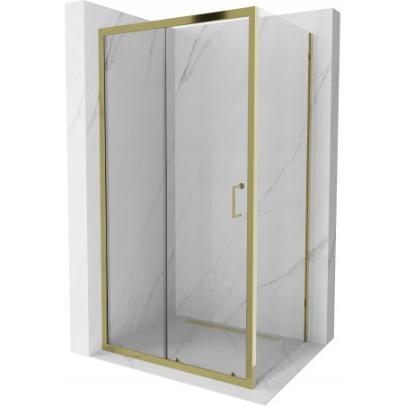 Mexen Apia kabina prysznicowa rozsuwana 110 x 70 cm, transparent, złota - 840-110-070-50-00