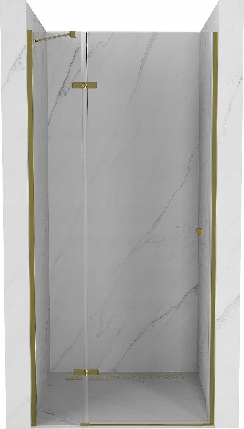 Mexen Roma drzwi prysznicowe uchylne 90 cm, transparent, złote - 854-090-000-50-00
