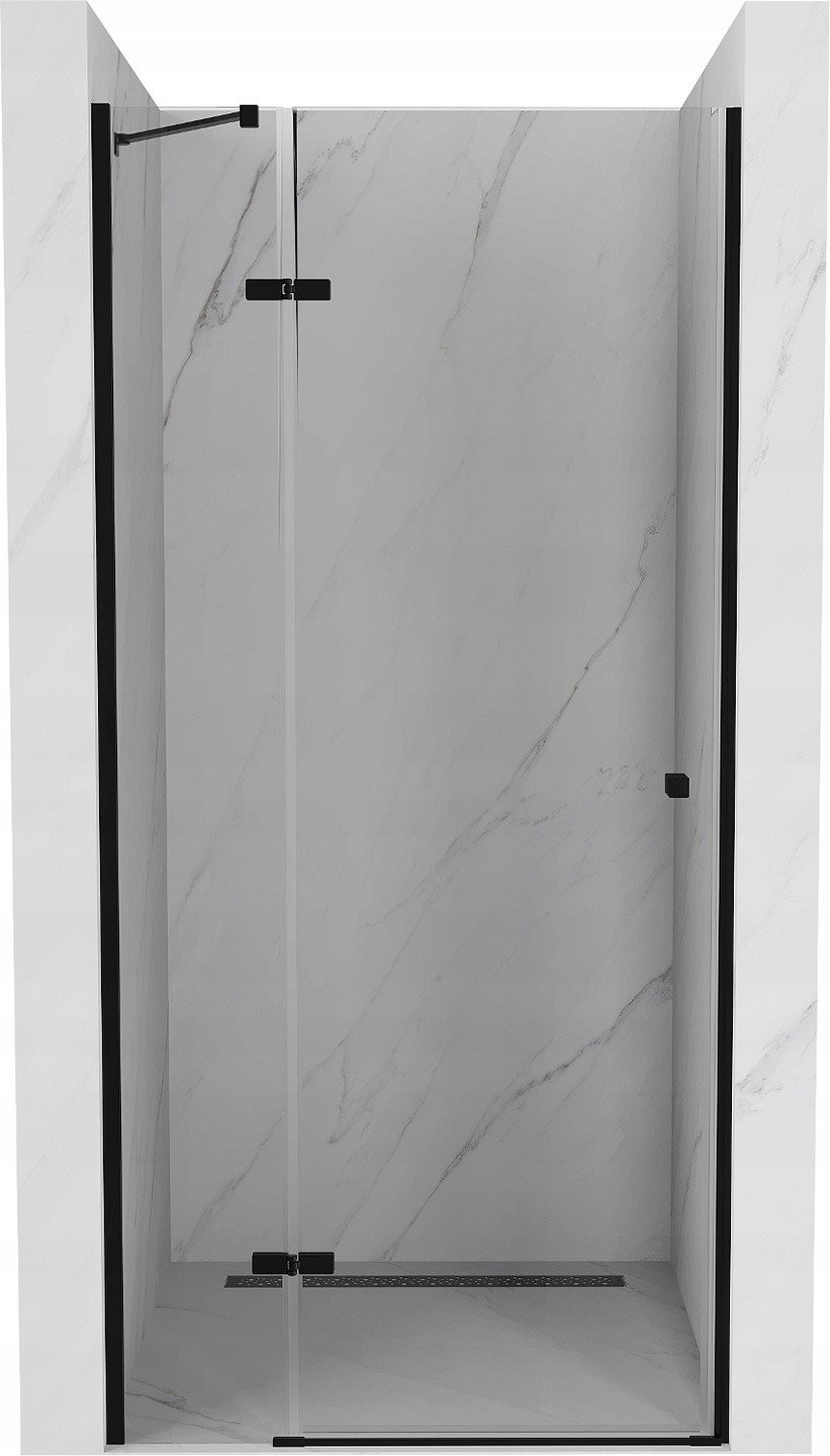 Mexen Roma drzwi prysznicowe uchylne 100 cm, transparent, czarne - 854-100-000-70-00