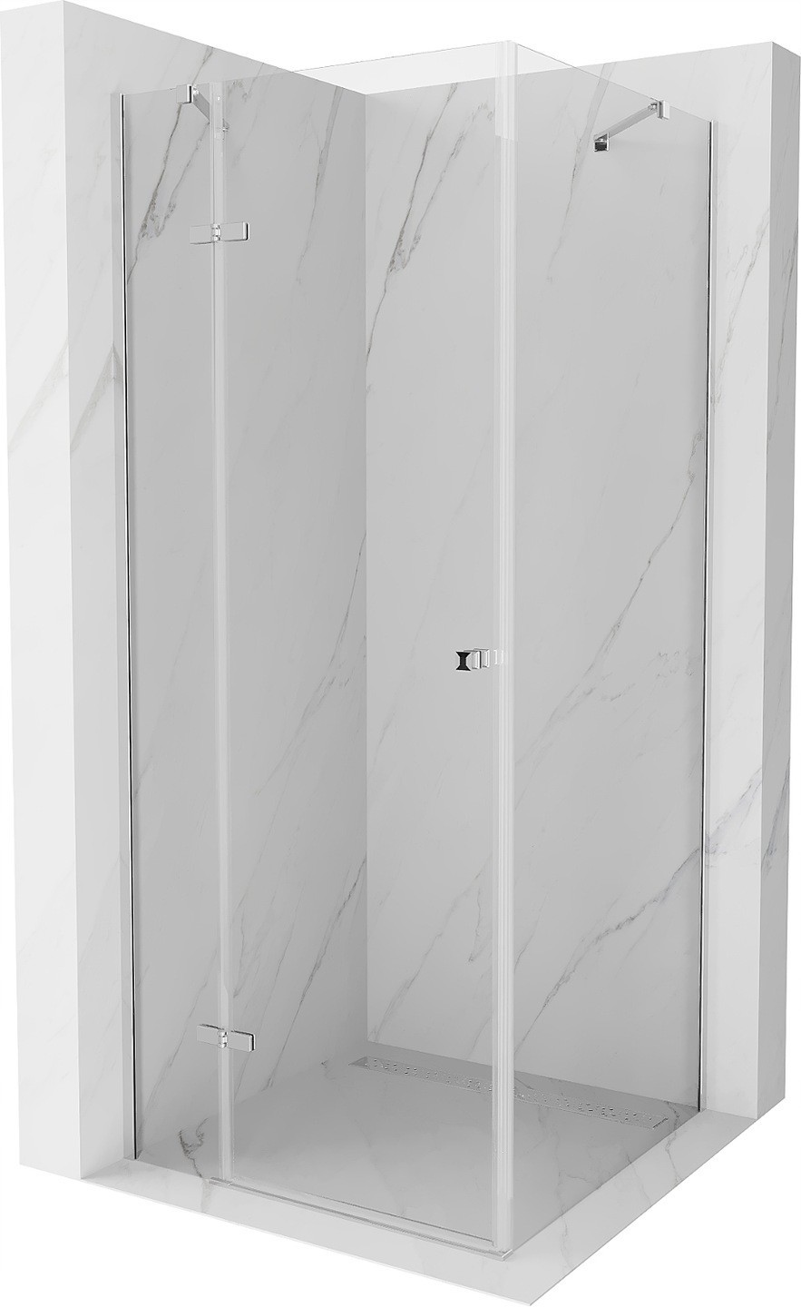 Mexen Roma kabina prysznicowa uchylna 90 x 90 cm, transparent, chrom - 854-090-090-01-00