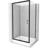 Mexen Apia kabina prysznicowa rozsuwana 120 x 90 cm, transparent, czarna + brodzik Rio - 840-120-090-70-00-4510