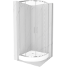 Mexen Rio kabina prysznicowa półokrągła 90 x 90 cm, transparent, chrom + brodzik Rio, biały - 863-090-090-01-00-4710