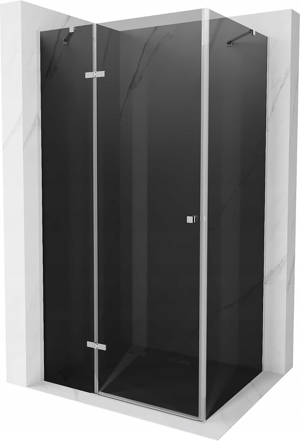 Mexen Roma kabina prysznicowa uchylna 70 x 90 cm, grafit, chrom - 854-070-090-01-40