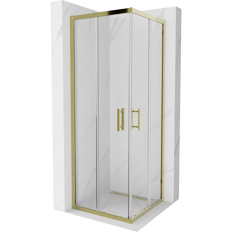 Mexen Rio kabina prysznicowa kwadratowa 70 x 70 cm, transparent, złota - 860-070-070-50-00