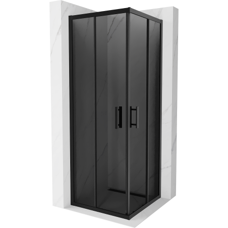 Mexen Rio kabina prysznicowa kwadratowa 70 x 70 cm, grafit, czarna - 860-070-070-70-40