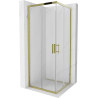 Mexen Rio kabina prysznicowa kwadratowa 80 x 80 cm, transparent, złota - 860-080-080-50-00