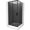 Mexen Rio kabina prysznicowa kwadratowa 90 x 90 cm, grafit, czarna + brodzik Rio, biały - 860-090-090-70-40-4510
