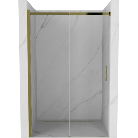 Mexen Omega drzwi prysznicowe rozsuwane 110 cm, transparent, złote - 825-110-000-50-00