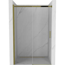 Mexen Omega drzwi prysznicowe rozsuwane 130 cm, transparent, złote - 825-130-000-50-00
