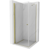 Mexen Pretoria kabina prysznicowa uchylna 100 x 100 cm, transparent, złota - 852-100-100-50-00