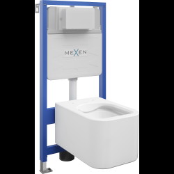 Mexen zestaw podtynkowy WC stelaż Fenix Slim z miską WC Elis, biały połysk - 6103391XX00