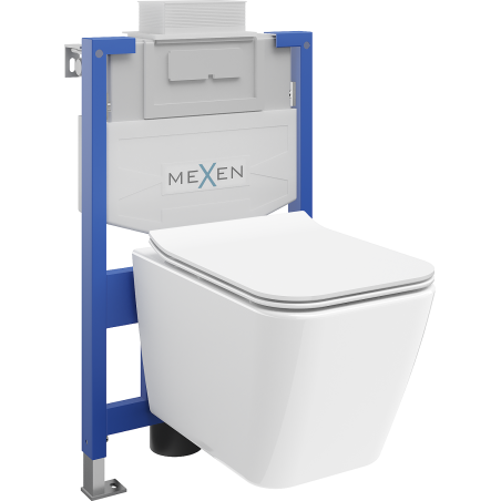 Mexen zestaw podtynkowy WC stelaż Fenix XS-U z miską WC Cube i deską wolnoopdającą, biały - 68530924000