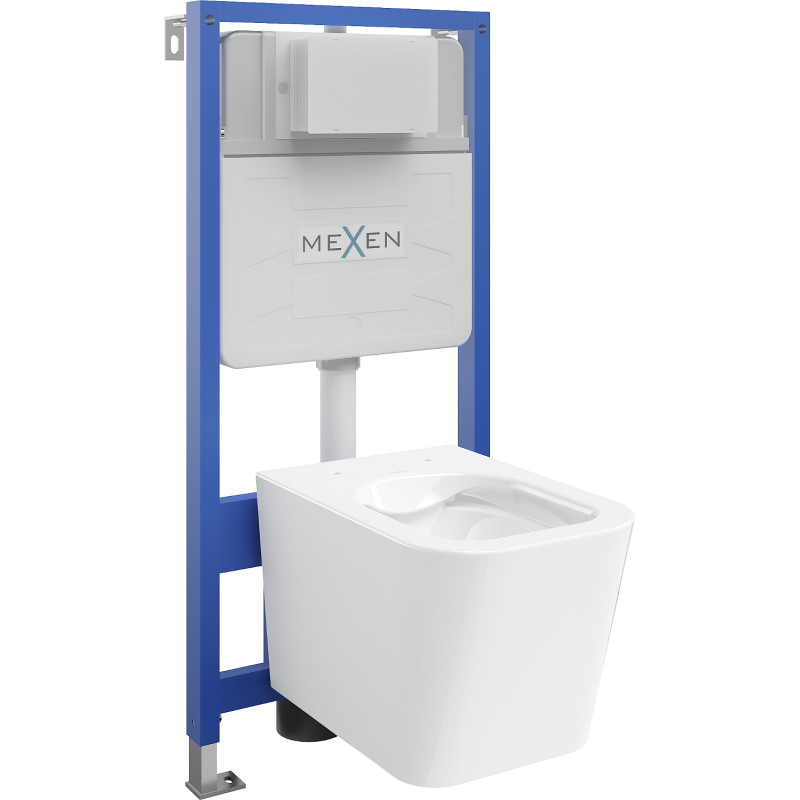 Mexen zestaw podtynkowy WC stelaż Fenix Slim z miską WC Teo, biały połysk - 6103385XX00