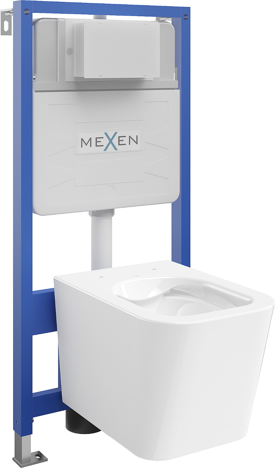 Mexen zestaw podtynkowy WC stelaż Fenix Slim z miską WC Teo, biały połysk - 6103385XX00