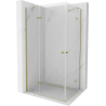 Mexen Roma Duo kabina prysznicowa uchylna 80 x 70 cm, transparent, złota - 854-080-070-50-00-02