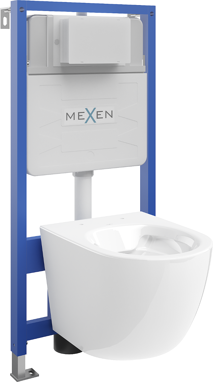 Mexen zestaw podtynkowy WC stelaż Fenix Slim z miską WC Lena, biały - 6103322XX00
