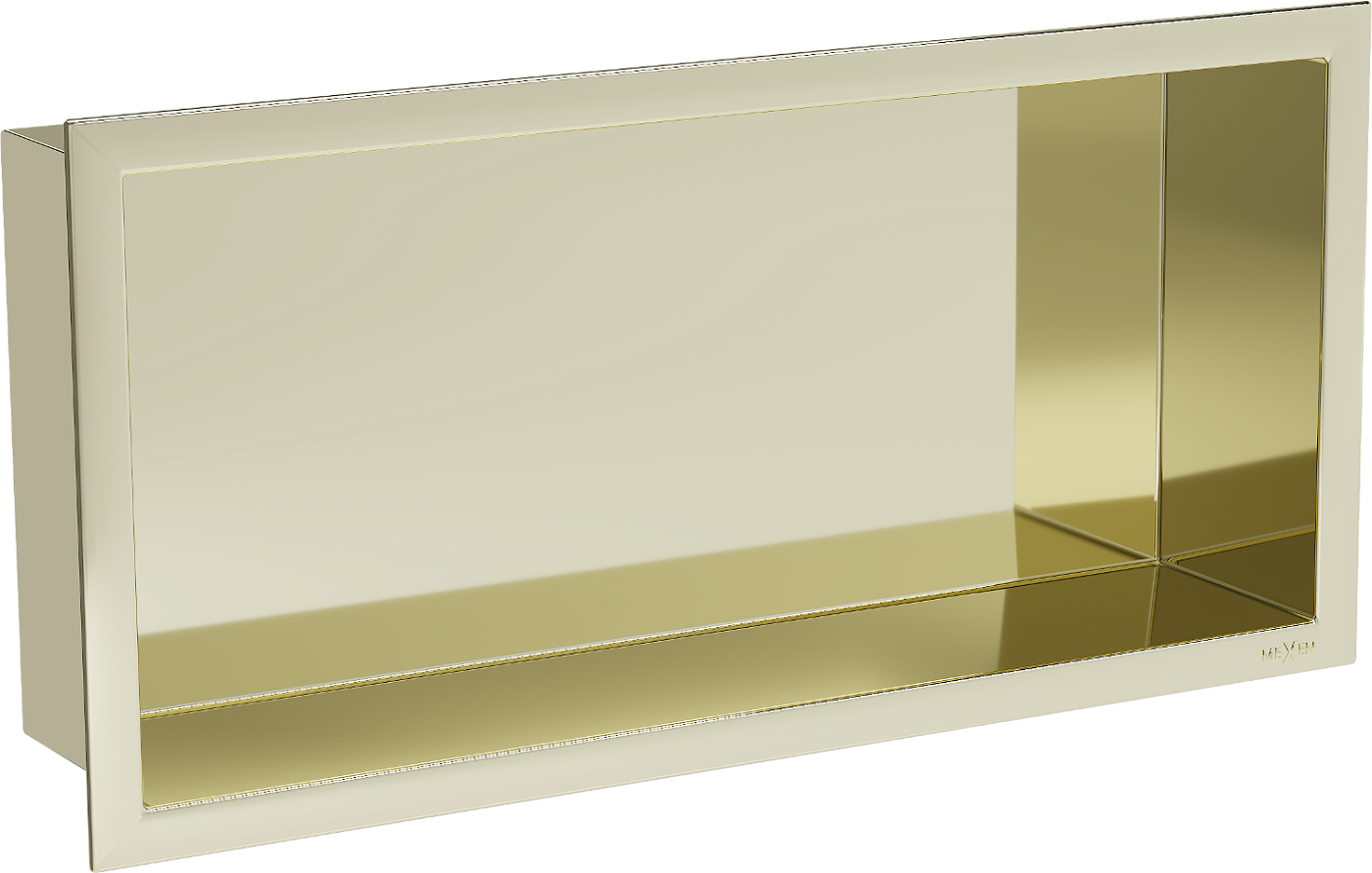 Mexen X-Wall-R półka wnękowa z kołnierzem 45 x 20 cm, złota - 1950452010