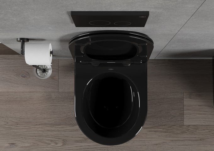 Stelaże podtynkowe do WC z przyciskiem czarnym